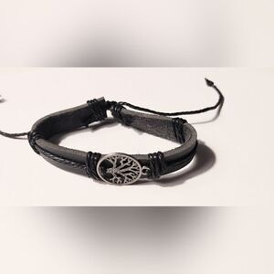 Men's‎ bracelet leather Tree of life new d44